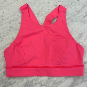 Lululemon! Neon pink sports bra.